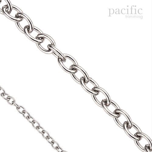 Metal Oval Chain Silver