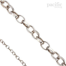 Load image into Gallery viewer, Flat Metal Round Chain Silver
