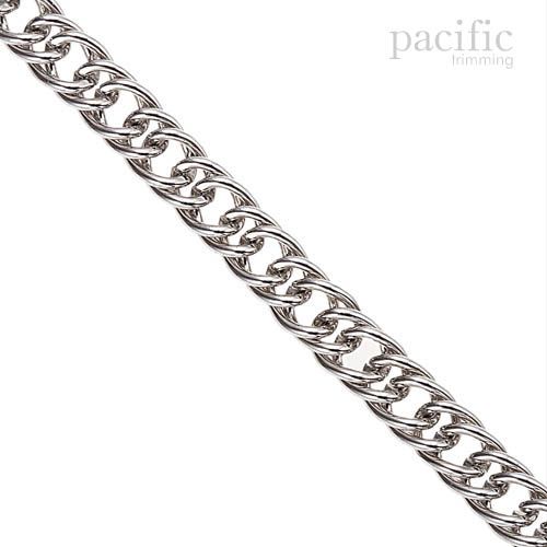 Double Linked Metal Chain Silver