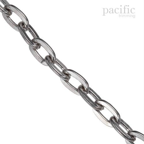 Flat Oval Chain Silver