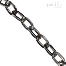 Load image into Gallery viewer, Flat Elongated Metal Chain Gunmetal
