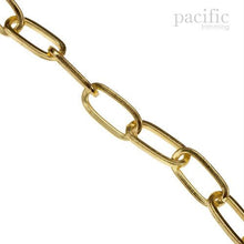 Load image into Gallery viewer, Flat Elongated Metal Chain Gold
