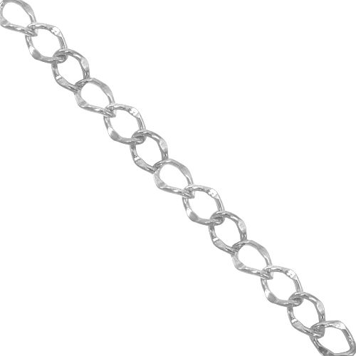 Dapped Metal Chain Silver