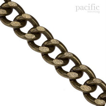 Load image into Gallery viewer, Diamond Cut Metal Chain Antique Brass
