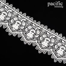 Load image into Gallery viewer, 3.5 Inch Polyester Lace Trim White
