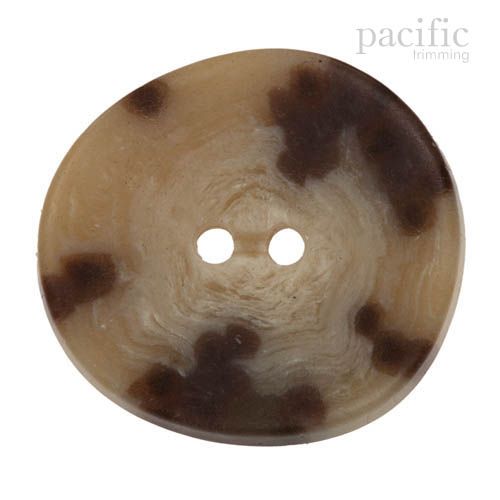 Faux Wood 2 Hole Button 120008IT Brown