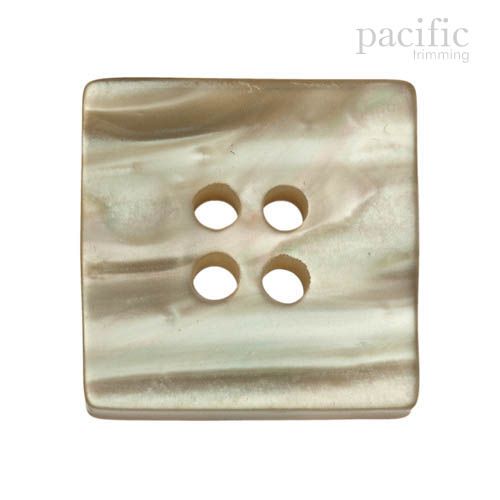 Square 4 Hole Polyester Faux Pearl Button 120040SH