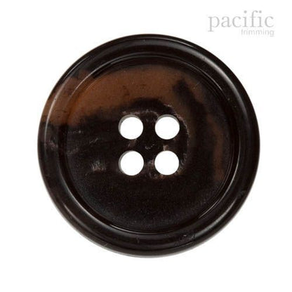 Marble Round Rim Polyester Jacket Coat Button Dark Brown