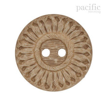 Load image into Gallery viewer, Faux Wood 2 Hole Engraved Button 120075IT
