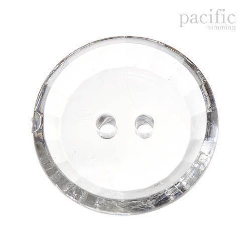 2 Hole Acrylic Glass Clear Transparent Button 120106GC