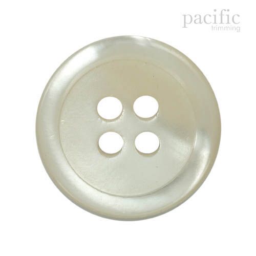 4 Hole White Genuine Mother of Pearl & Shell Button 120110SH