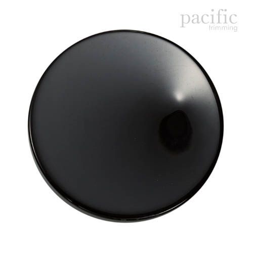 Round Polyester Tunnel Shank Jacket Coat Button Black