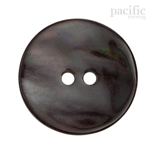 2 Hole Dark Brown Genuine Mother of Pearl & Shell Button 120182SH
