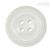 Load image into Gallery viewer, Round Concave 4 Hole Polyester Jacket Coat Button White
