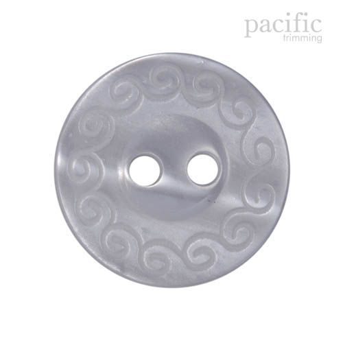 Patterned Laser Cut 2 Hole Clear Transparent Decorative Button 