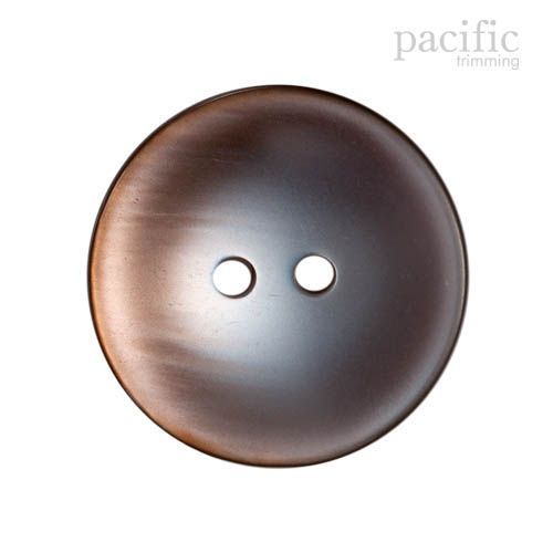 Round 2 Hole Polyester Faux Pearl Button 120361PL Brown