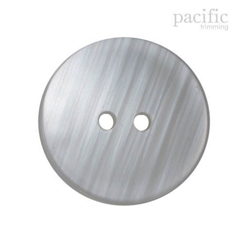 Round 2 Hole Polyester Faux Pearl Button 120361PL White