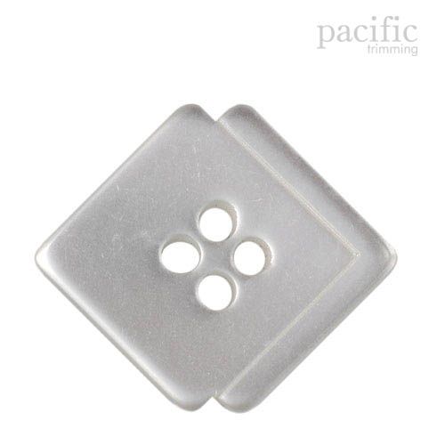 Square Shape 4 Hole Polyester Decorative Button 