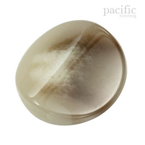 Marble Polyester Tunnel Shank Jacket Coat Button Beige