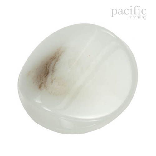 Marble Polyester Tunnel Shank Jacket Coat Button Ivory