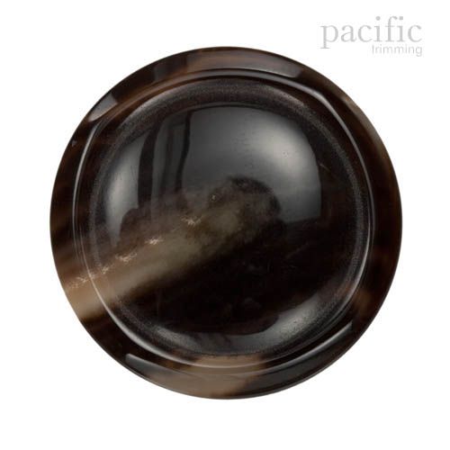 Marble Round Dome Shape Polyester Tunnel Shank Jacket Coat Button Dark Brown