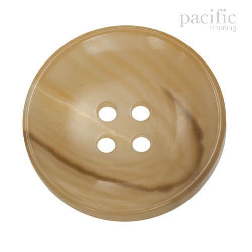 Marble Concave 4 Hole Polyester Jacket Coat Button Beige