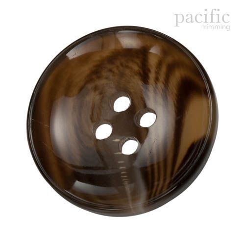 Marble Concave 4 Hole Polyester Jacket Coat Button Brown