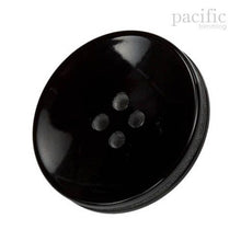 Load image into Gallery viewer, Round Concave 4 Hole Polyester Jacket Coat Button Black
