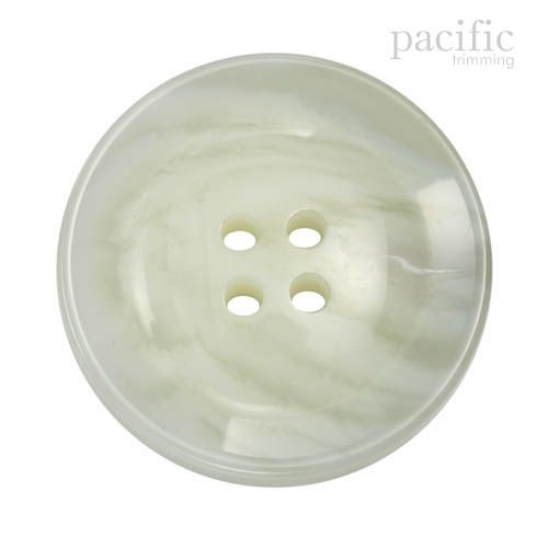 Marble Concave 4 Hole Polyester Jacket Coat Button Ivory