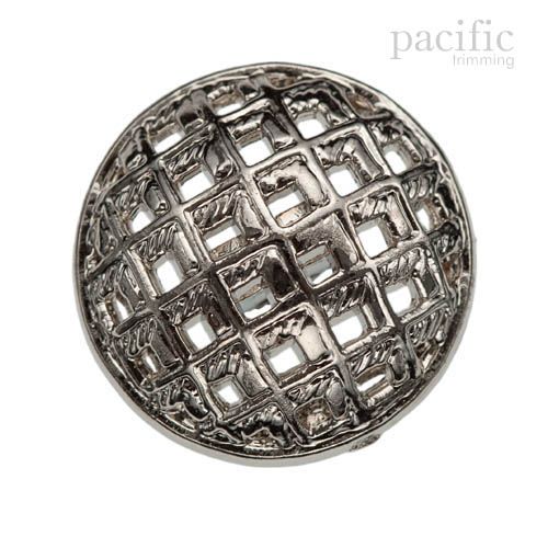 Check Patterned ABS Metal Plated Nickel Shank Button 120784MT