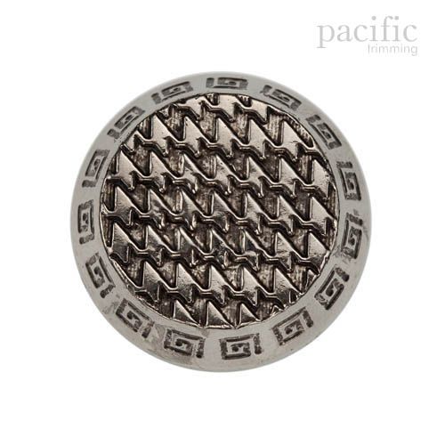 Textured Patterned ABS Metal Plated Nickel Shank Button 120836MT