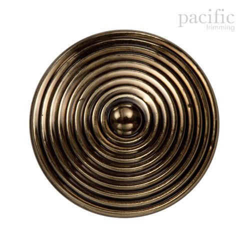 Round Textured Gold Metal Shank Button 120914KR