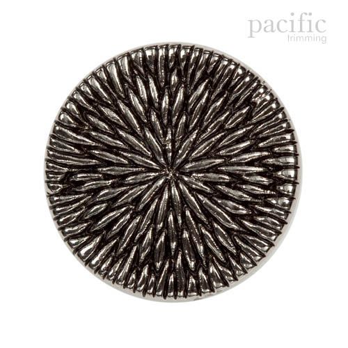 Textured Patterned Round Flat Shape Nickel Metal Shank Button 120952KR