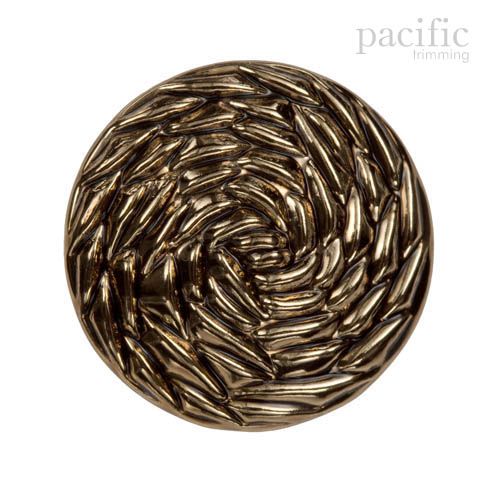 Spiral Patterned Metal Shank Button 120941KR Gold