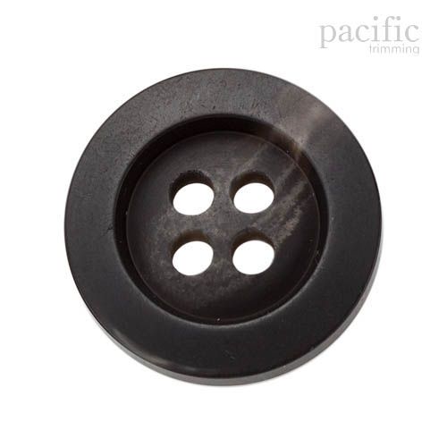 Marble Concave 4 Hole Polyester Jacket Coat Button Black