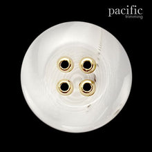 Load image into Gallery viewer, Marble 4 hole Metal Attachment Polyester Jacket Coat Button White
