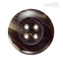 Load image into Gallery viewer, Marble 4 hole Metal Attachment Polyester Jacket Coat Button Dark Brown

