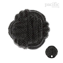 Load image into Gallery viewer, Braided Knot Nylon Round Ball Shape Button 124005BA Black
