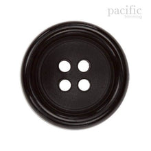 Load image into Gallery viewer, Round Rim Concave 4 Hole Nylon Button 125028BA Black

