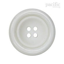 Load image into Gallery viewer, Round Rim Concave 4 Hole Nylon Button 125028BA White
