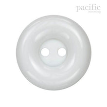 Load image into Gallery viewer, Round Rim 2 Hole Nylon Button 125032BA White
