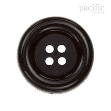 Load image into Gallery viewer, Round Rim 4 Hole Nylon Button 125035BA Black
