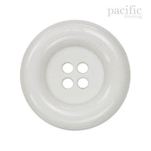 Load image into Gallery viewer, Round Rim 4 Hole Nylon Button 125035BA White
