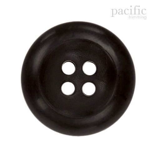 Concave 4 Hole Black Nylon Button 125052BA