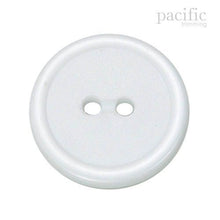 Load image into Gallery viewer, Round Rim 2 Hole Nylon Button 125067BA White
