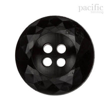 Load image into Gallery viewer, Round Concave 4 Hole Nylon Decorative Button Black
