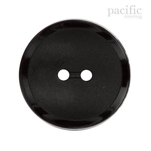 Round 2 Hole Concave Nylon Button 125114BA Black