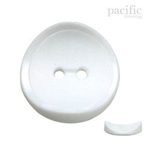 Load image into Gallery viewer, Round 2 Hole Concave Nylon Button 125114BA White
