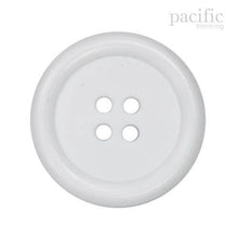 Load image into Gallery viewer, Round Rim 4 Hole Nylon Button 125132BA White
