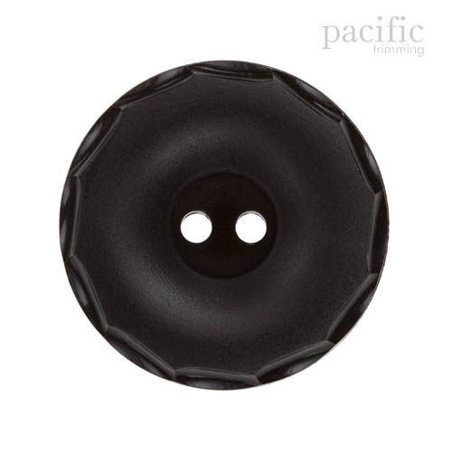 Round 2 Hole Nylon Button 125152BA Black
